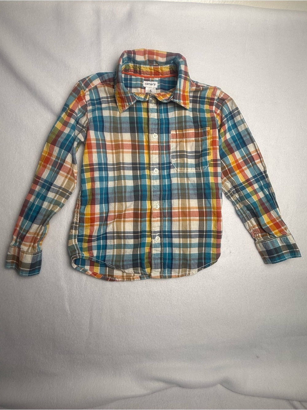 Carter’s Boys Multicolor Plaid Button-Up Shirt